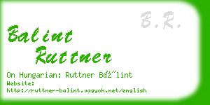 balint ruttner business card